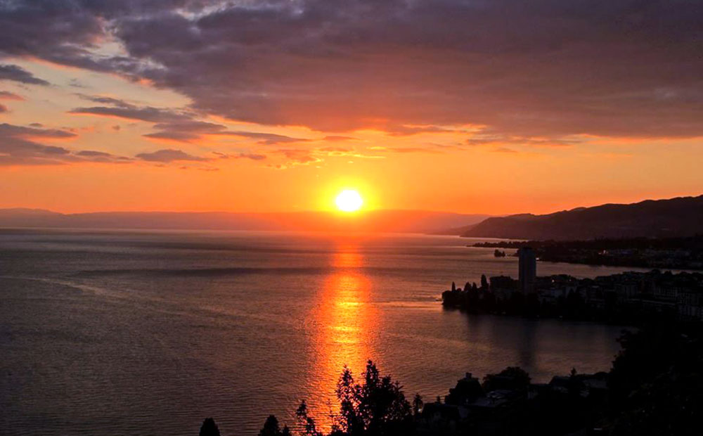 Montreux | Coucher de soleil sur le Léman